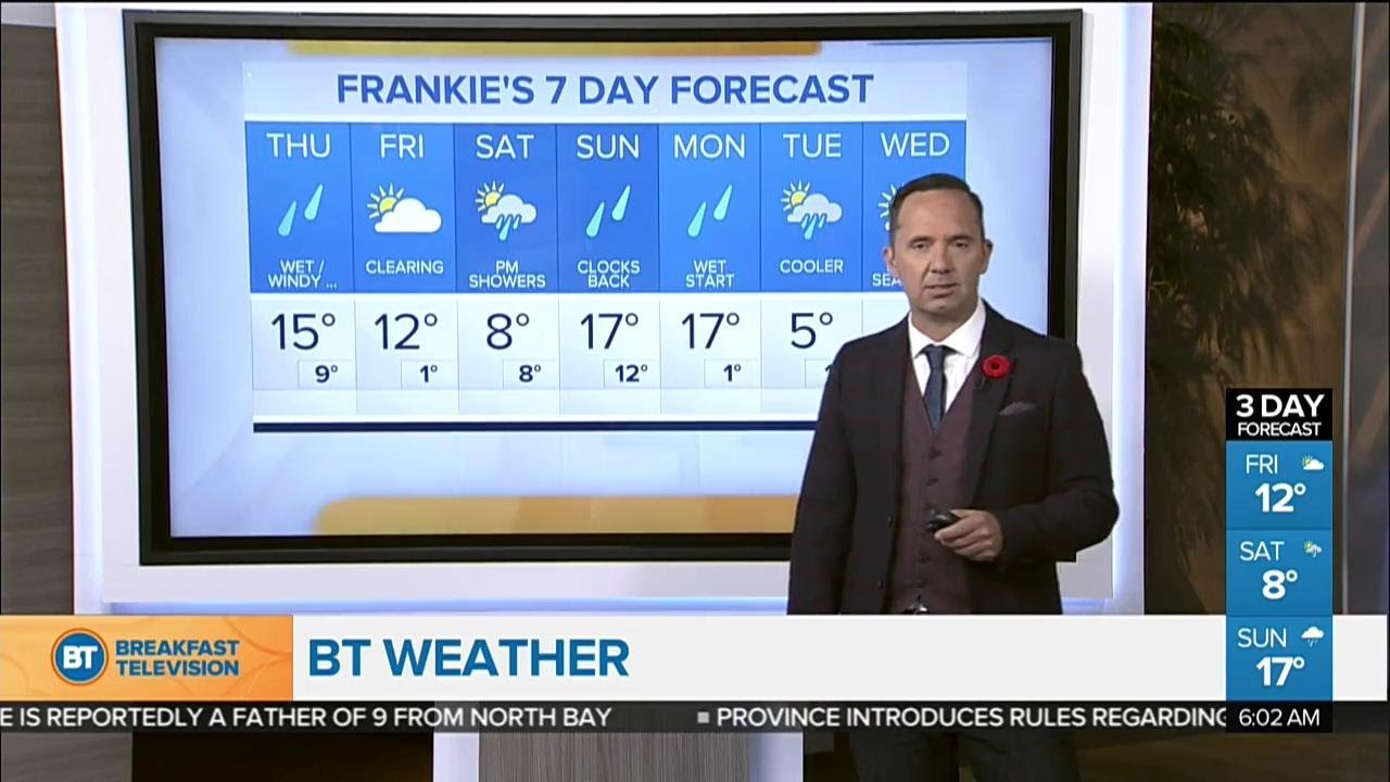 Warm, wet and windy Thursday - YouTube