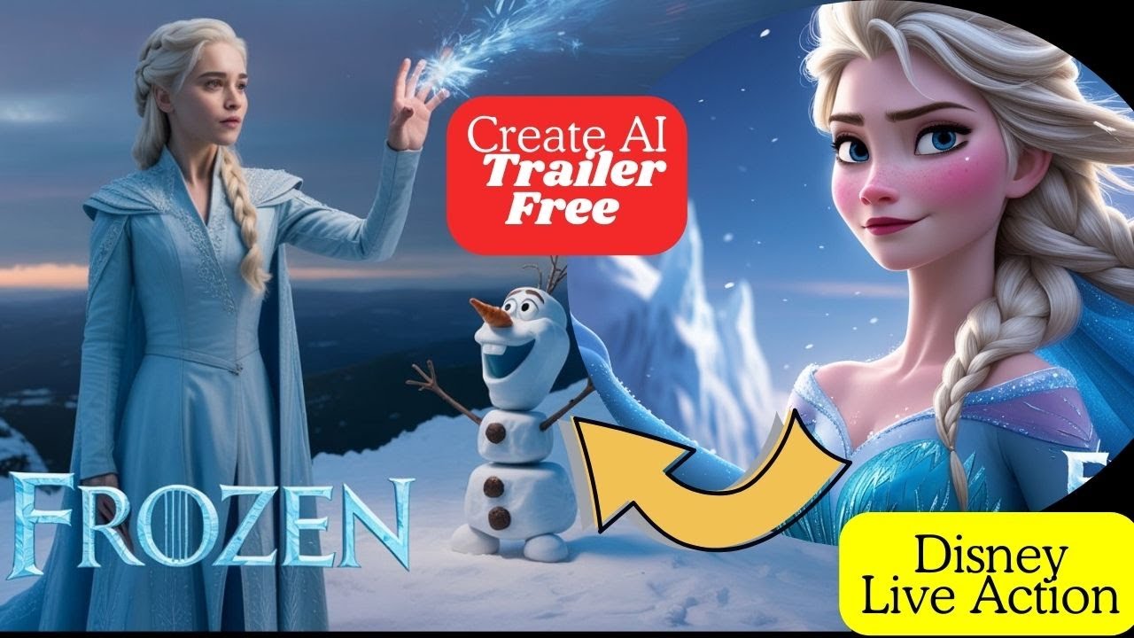 How to Create Viral AI Movie Trailer | Frozen Live Action Using FREE AI Tools( Ideogram  Pixaverse)