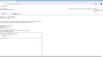 String- 3 (sameEnds) Java Tutorial || codingbat.com