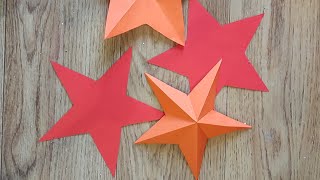 Звезда (4 варианта) Как нарисовать / вырезать звезду из бумаги. Мастер-класс
