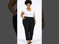 JM Collection Plus Size XXL Short Black Dress Pants Silver Stud Waist Career