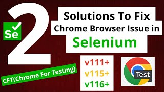 2 Solutions To Fix Latest Chrome Browser Issue in Selenium WebDriver