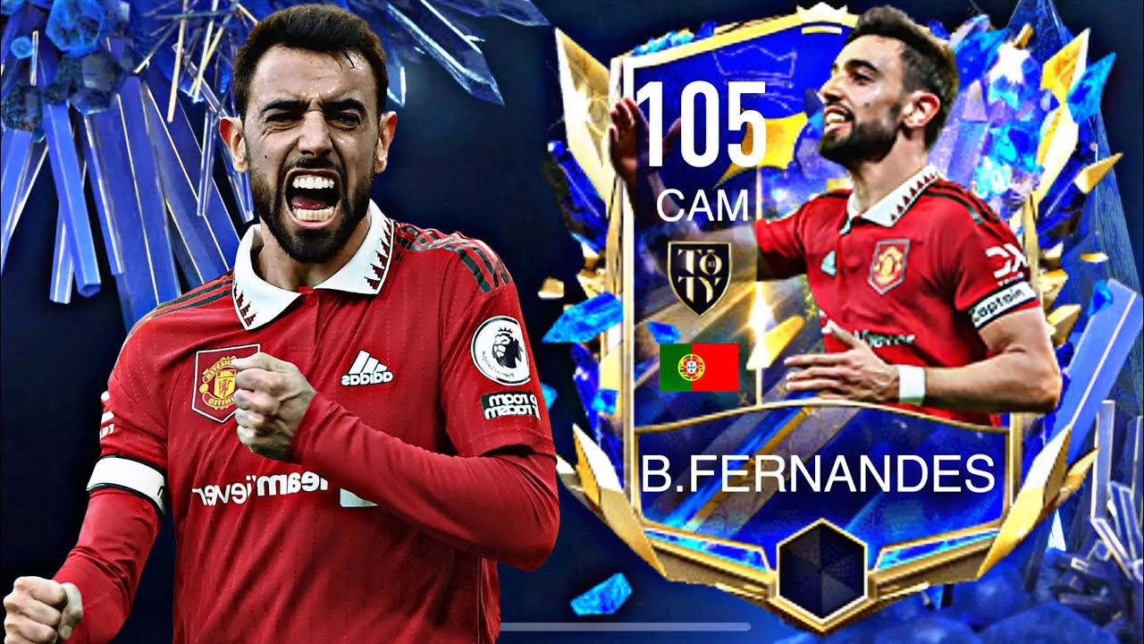 GOOD CAM 105 RATED BRUNO FERNANDES GAMEPLAY REVIEW FIFA MOBILE 23 TOTY