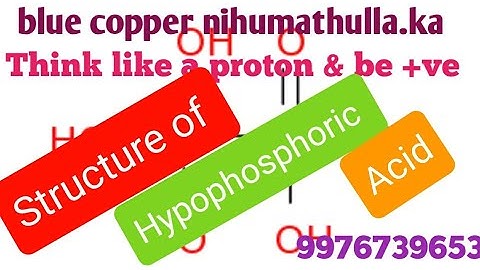 Structure of Hypophosphoric acid, H4P2O6, Two phosphorus atoms attached directly