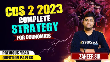 CDS 2 2023 Complete Strategy | Analysis Of Previous Year Question Papers | Economics