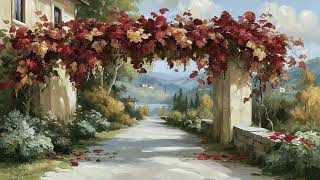 A Tuscan Garden in Autumn | 4K Oil Painting for TV | 2 Hours screenshot 2