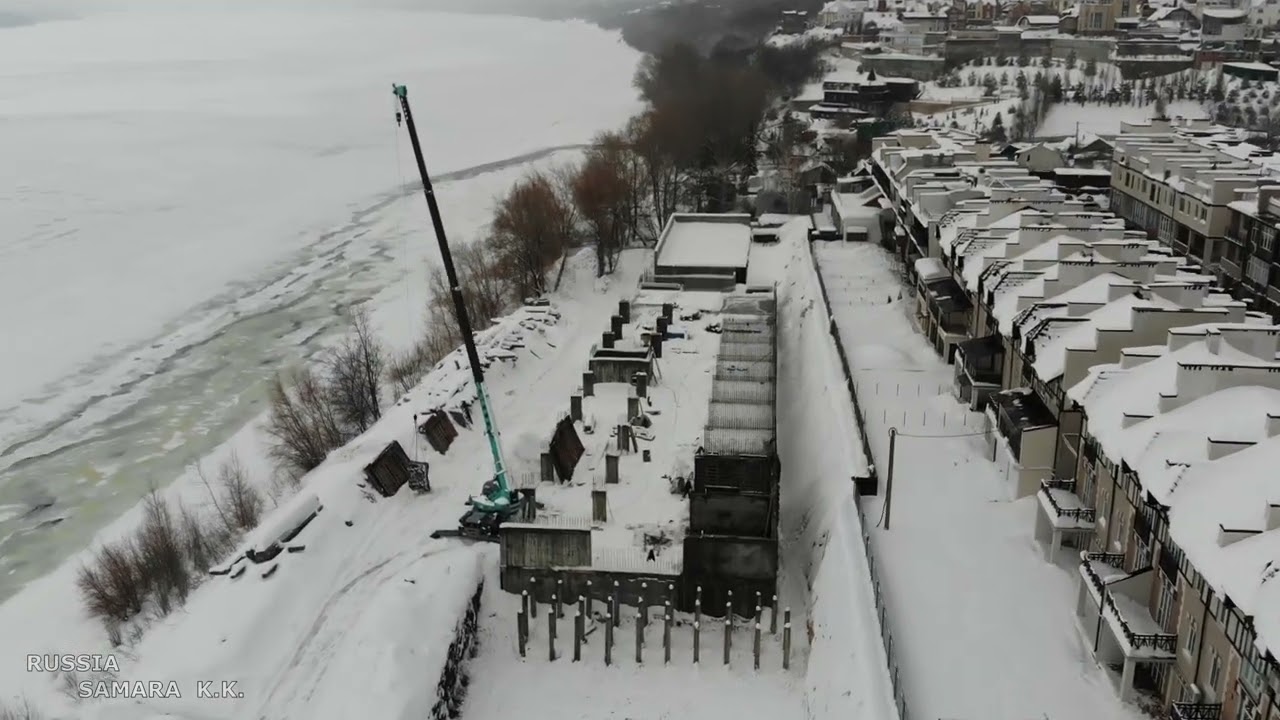 Стройка на берегу Волги - Спуск Шмидта в Октябрьском районе / 4 февраля ...