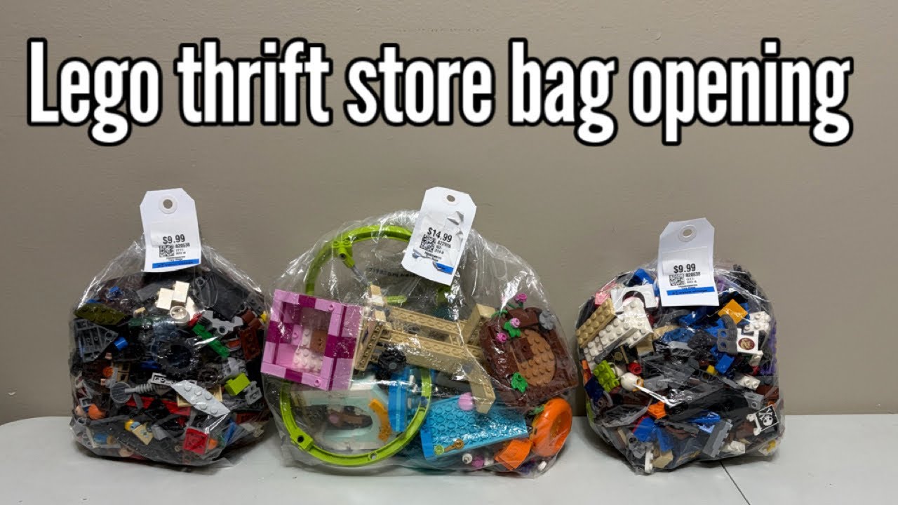 Let’s open three Lego thrift store bags
