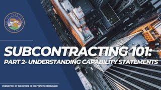 EP 2: Subcontracting 101- Understanding Capability Statements