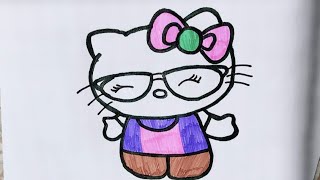 Hello Kitty Drawing, Painting & Coloring For Kids And Toddlers Kids Art Hello Kitty Shy