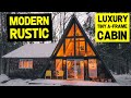 MODERN RUSTIC TINY A-FRAME CABIN! 2BR Luxury A-Frame Cabin (Full Tour)