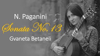 Niccolò Paganini Sonata No.13 C Major performed by Gvaneta Betaneli #guitarcover #classicalguitar