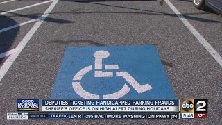 Deputies ticketing handicapped parking frauds