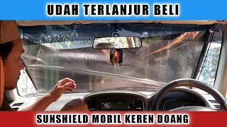 NGGAK NGEFEK ! Sun Shield Mobil Roll Penutup Kaca Depan Pelindung Panas Nggak Bagus