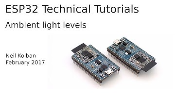 ESP32 Technical Tutorials: Ambient light levels