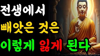 전생에서 빼앗은 것은 반드시 다른 방식으로 잃게 된다 | 부처님말씀 | 부처님지혜 | 불교철학 | 부처님경고 | 인생조