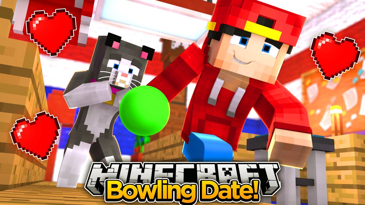 Minecraft Adventure - BOWLING DATE WITH CASSIE THE CAT!!!