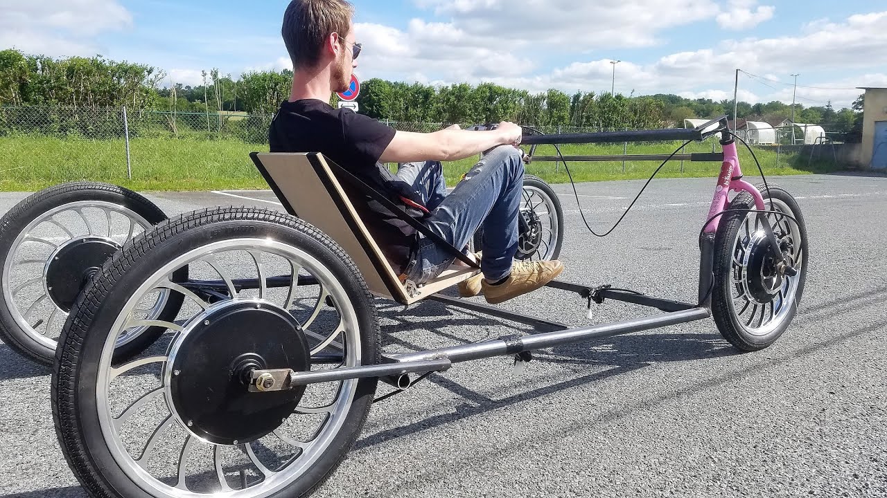 Homemade Electric Car 51km/h 4000w DIY Project (part 1/4) YouTube