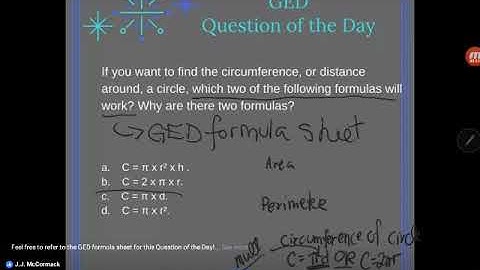 GED QOD: Formulas for Circumference