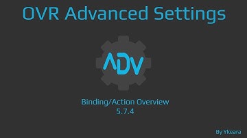 Action and Binding Overview OVR Advanced Settings