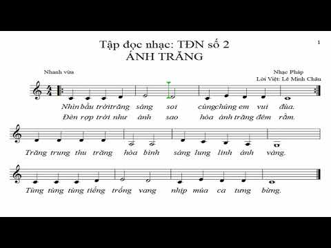 Video Tập đọc nhạc số 2 lớp 7 | TDN Số 2 Lớp 7 | Ánh trăng - youtube