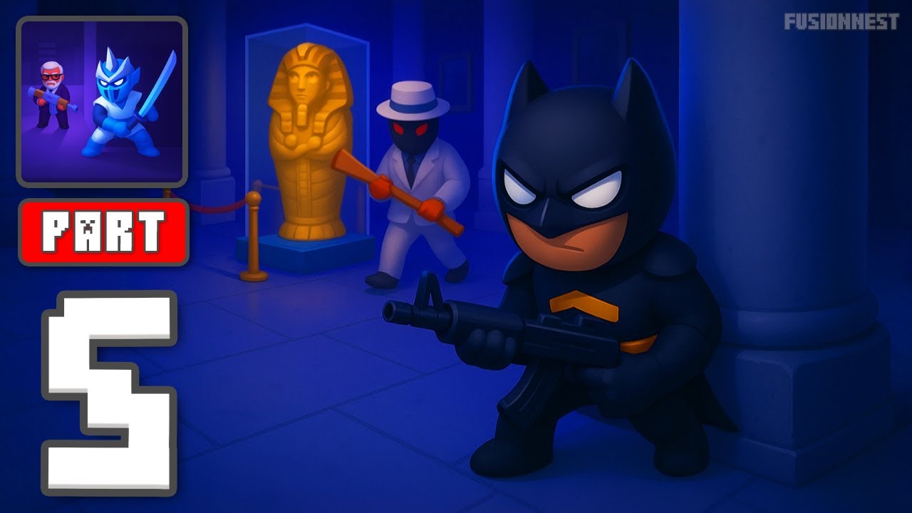 Stealth Master: Assassin Ninja - Gameplay Walkthrough Part 5 - Saving Hostages (iOS, Android)