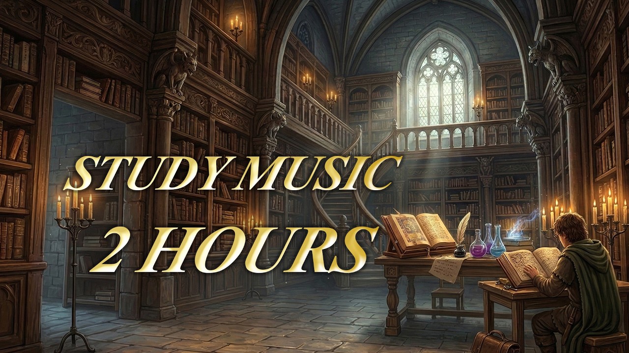 2 Hour Study Music | Medieval Library Celtic Ambient for Deep Focus