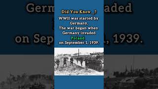 WW2 started by Germany by Attacking Poland #Shorts