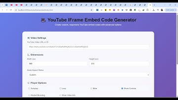 Build a Youtube IFrame Embed Code Generator Tool in Browser to Embed Videos on Website in JavaScript