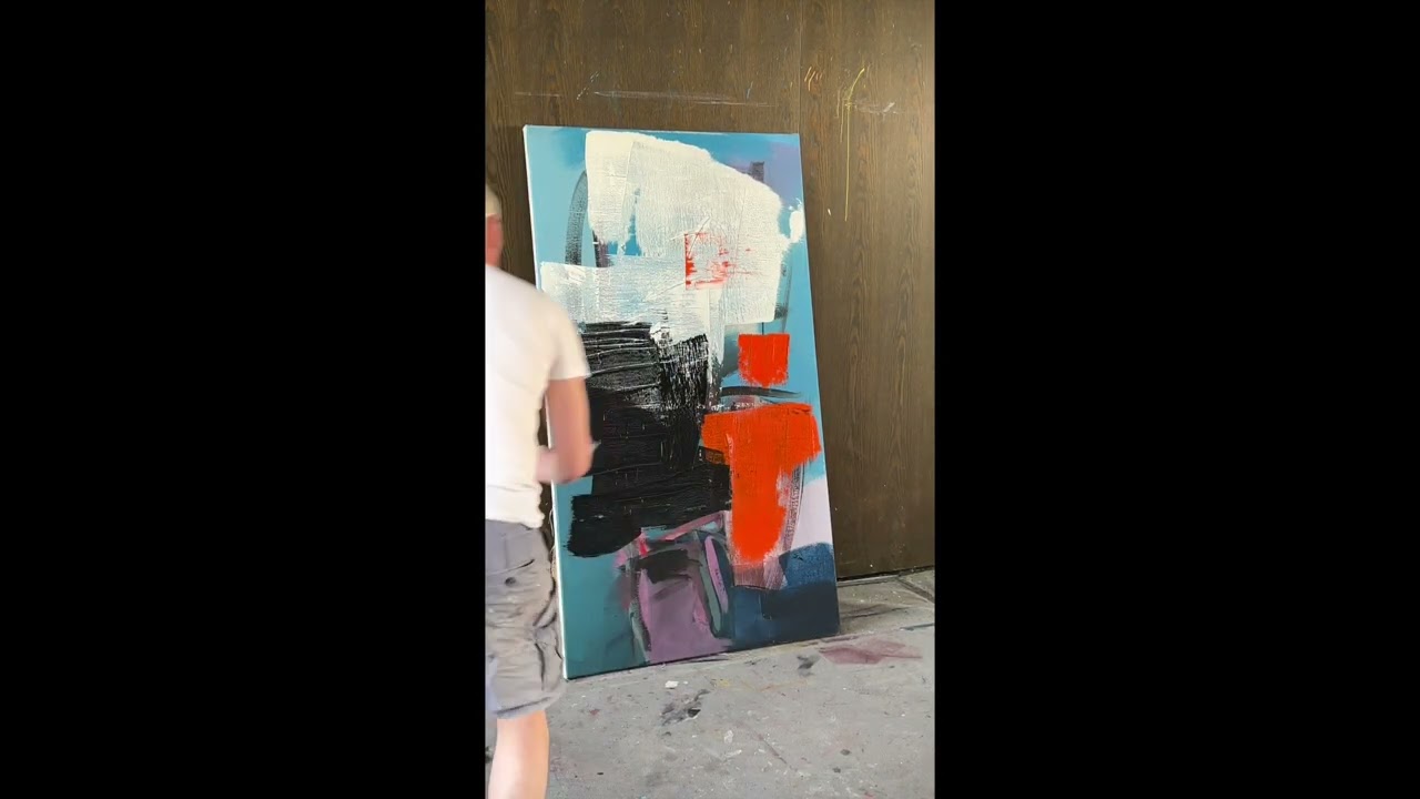 Übermalung in Acryl auf Jute 100x180 cm YouTube