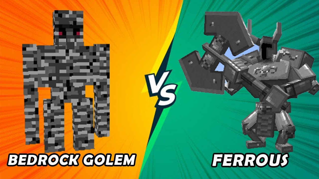 Bedrock Golem Vs Ferrous Wroughtnaut in MinecraftMinecraft Hindi
