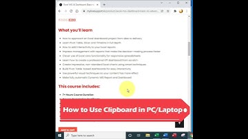 How to Use Clipboard in PC & Laptop #pcshorts #laptopshorts
