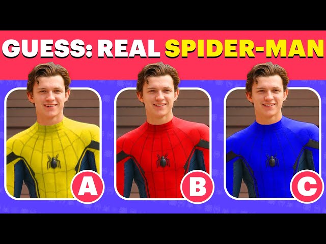 GUESS THE REAL SUPERHERO😱🤔| ARE YOU REAL SUPERHEROES FAN?🧐 | MARVEL SUPERHEROES QUIZ class=