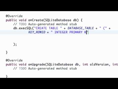 Android Application Development   114   Creating SQLite Database