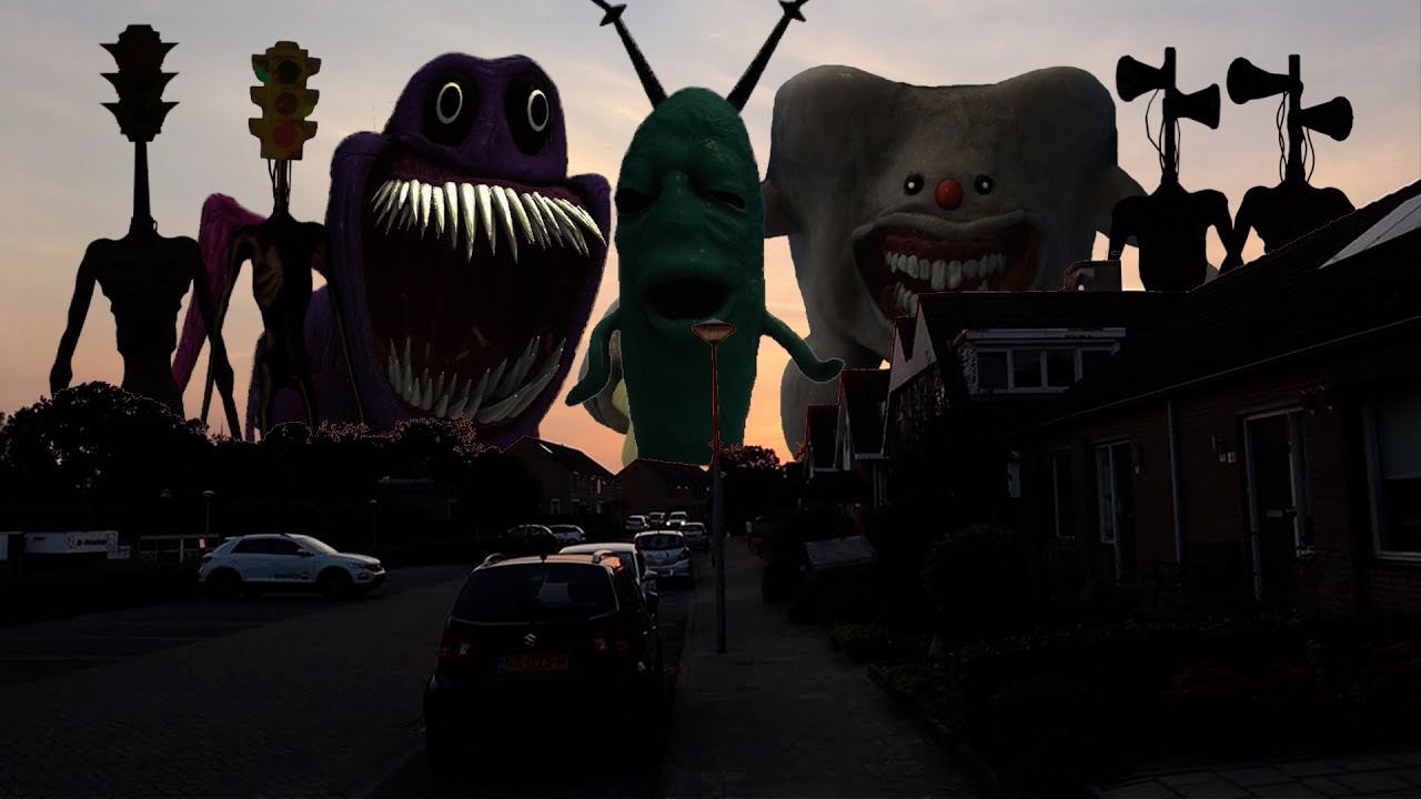 TEAM Siren Head VS Infected Tooth VS Cursed Plankton VS Proto Patient VS TEAM Traffic Light Head