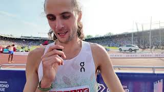 George Beamish Talks Early Season Frustrations After 8:13, 5th At Stockholm Diamond League 3000mSC