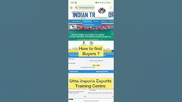 How to find buyers? Learn from Exporter ! Uma Imports Exports Training Centre 6354091191 (WhatsApp)