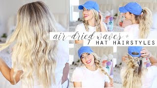 Air-Dried Waves   7 Hat Hairstyles | Twist Me Pretty