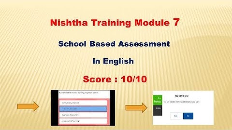 Nishtha Training Module 7 answers in English || Diksha Module 7 answers in English