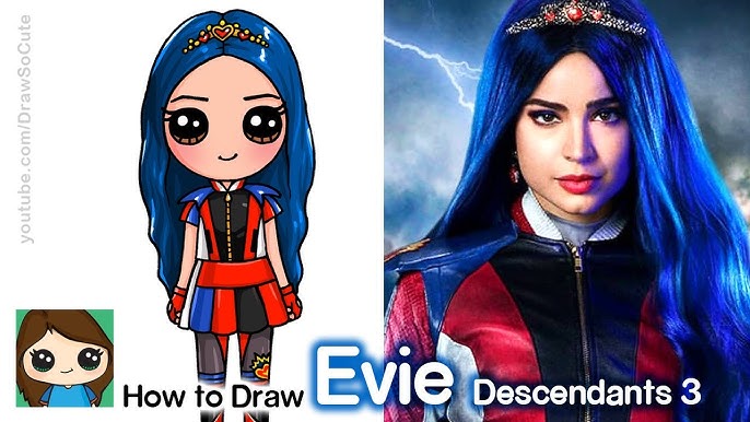 How to Draw Evie | Disney Descendants 2 - YouTube