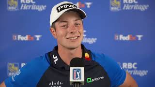 Viktor Hovland Thursday Flash Interview 2023 RBC Heritage © PGA Tour