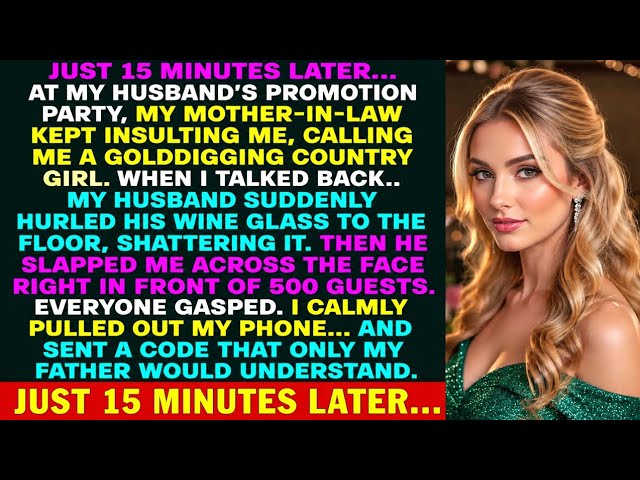 The ballroom went dead silent the moment my husband struck me at his own promotion party. Five hundred people watched, and not one of them moved. His mother stood there smiling, and Daniel just...