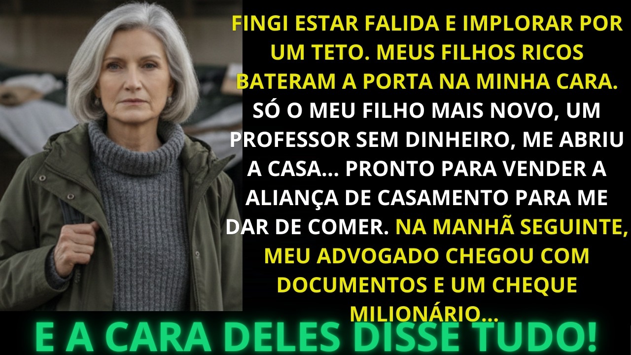 Meus filhos ricos fecharam a porta. O caçula me deu tudo que tinha sem saber da verdade