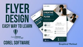 One Page Creative Business Flyer Design In CorelDraw Tutorial #15 |Amazing Tricks|Graphical Workout.
