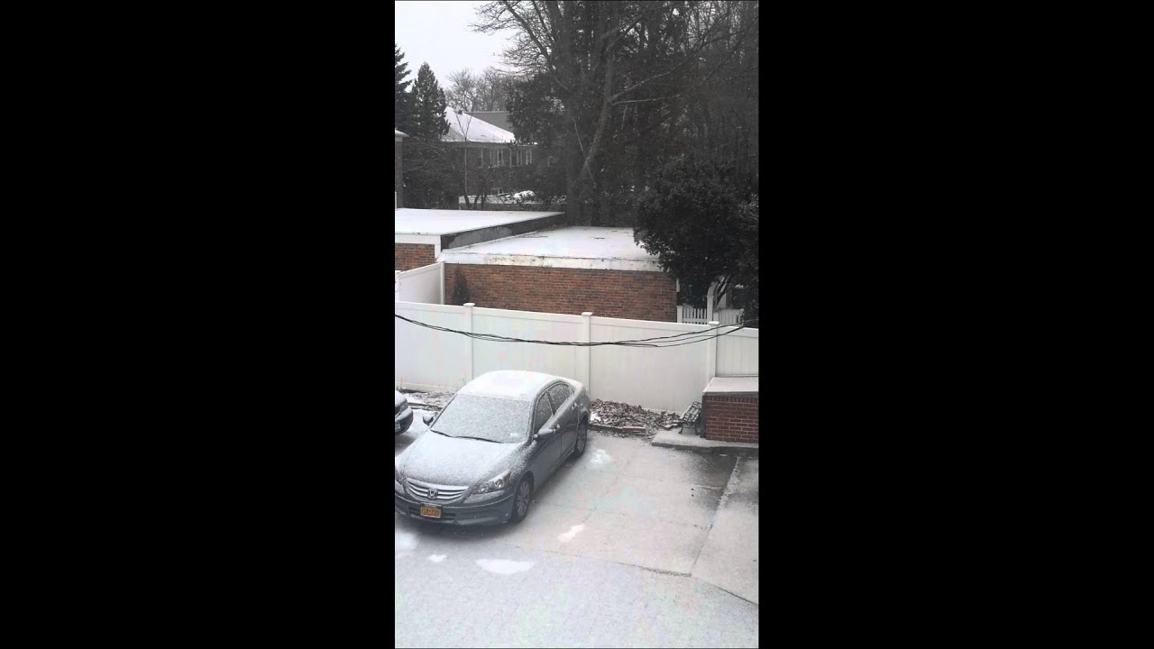 Snowing hard at Great Neck, Long Island!