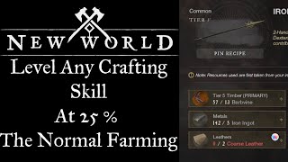 New World Fastest Way to Level Crafting Skills up to 75 % Faster!