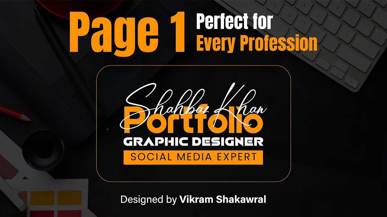 All-in-One Portfolio Design | Perfect for Every Profession | Free Editable File |  