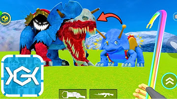 Nextbots In Playground mod NEW UPDATE unlocked TRICERADRUM PIANOSAURUS FAMILY POPPY PLAYTIME 4!