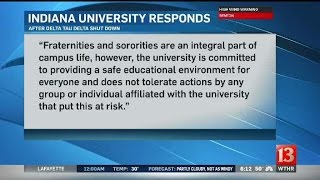 IU re: frat shut down