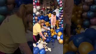 Popping Blue, Gold, & White Balloons 🎈